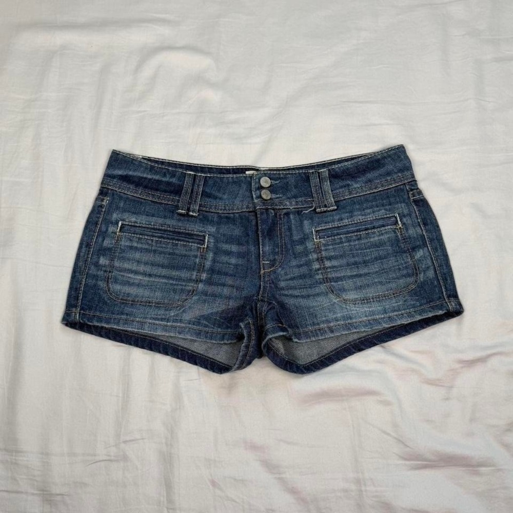 Vintage y2k Aeropostale low rise denim micro mini jean shorts